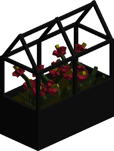 Small Red Flowers in Planter preview